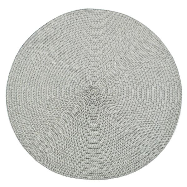 Circular Ribbed Placemat - Dove 